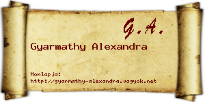 Gyarmathy Alexandra névjegykártya