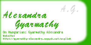 alexandra gyarmathy business card